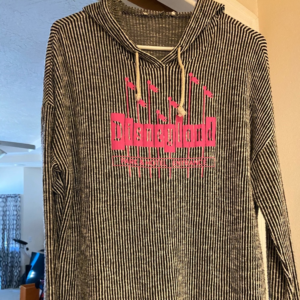 Large Stripped Disneyland Long Sleeve